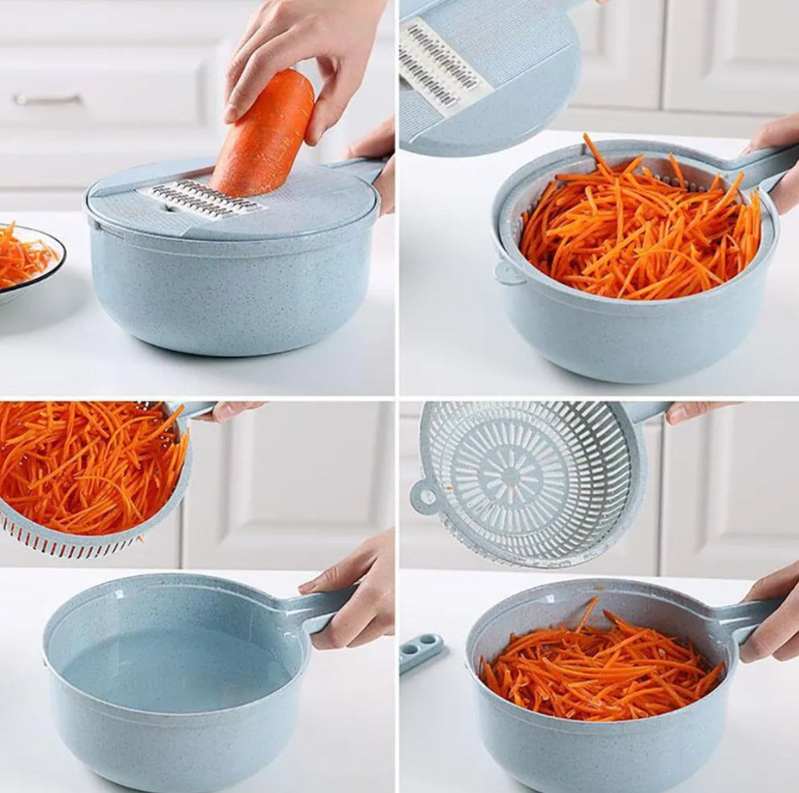 8 In 1 Vegetable Slicer Potato Peeler Carrot Onion Grater With Strainer Vegetable Cutter